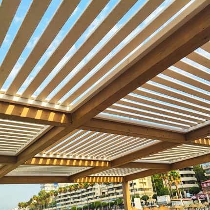 Pérgola Malibu plana para playa