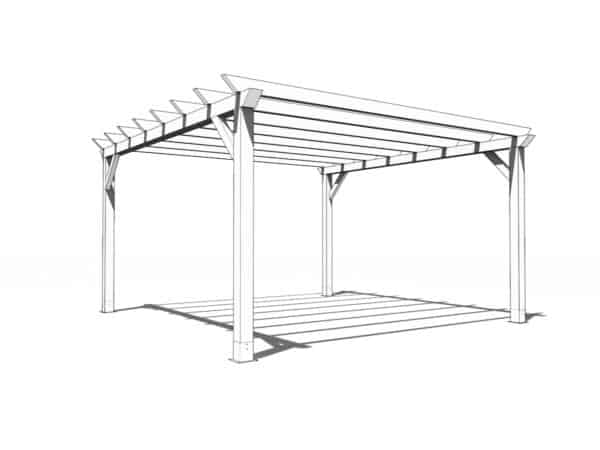 Pergola de madera modelo Garden 5x5m