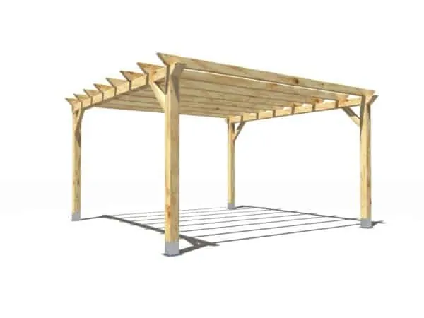 Pergola de madera modelo Garden 5x5m